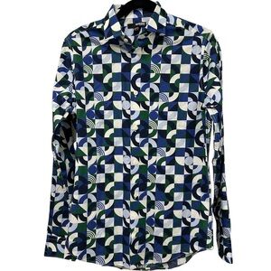 Murano Slim Fit Geometric Button Down Shirt | Size S | NWOT